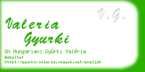 valeria gyurki business card
