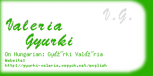 valeria gyurki business card